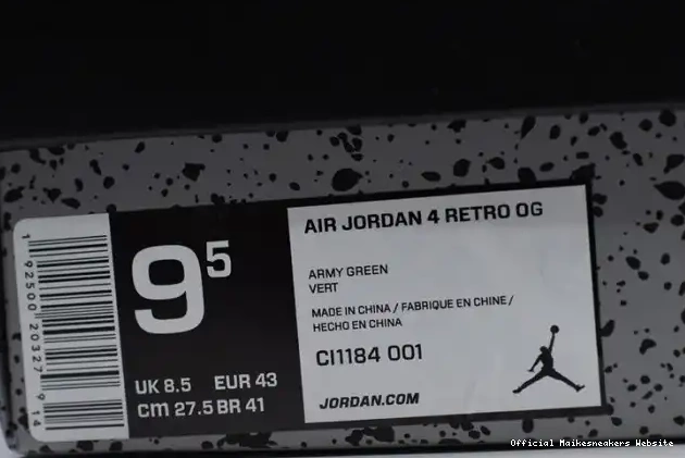 Official Maikesneakers Jordan Laser CI1184-001 Retro Air 4 Black 0517